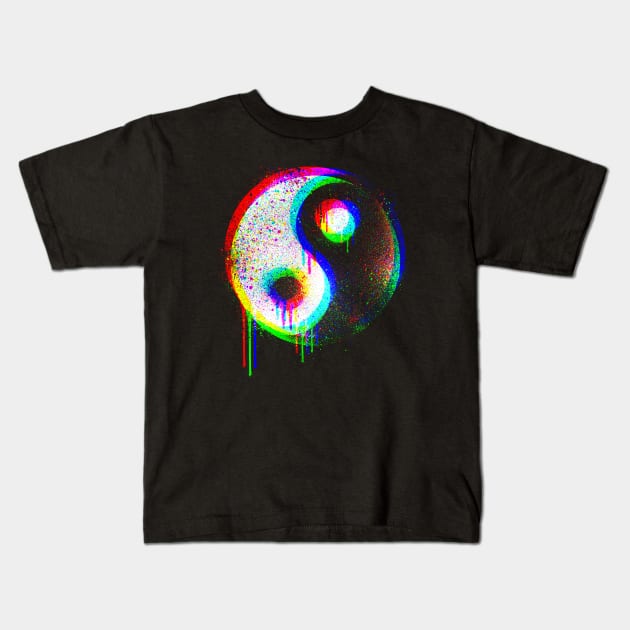 Yin Yang Spectrum Kids T-Shirt by R-evolution_GFX